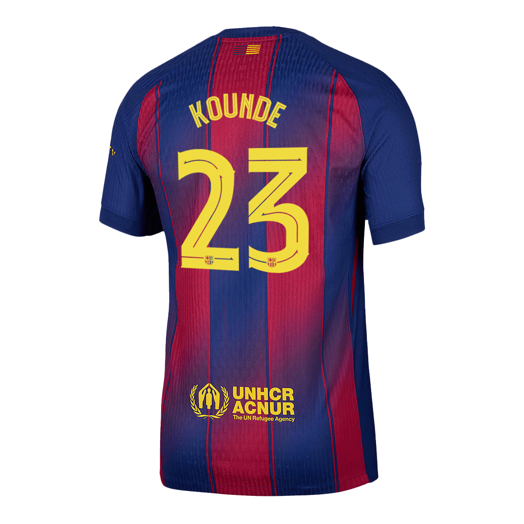 Barcelona Hjemmebanetrøje Spillerversion 2025/26 UCL KOUNDE #23