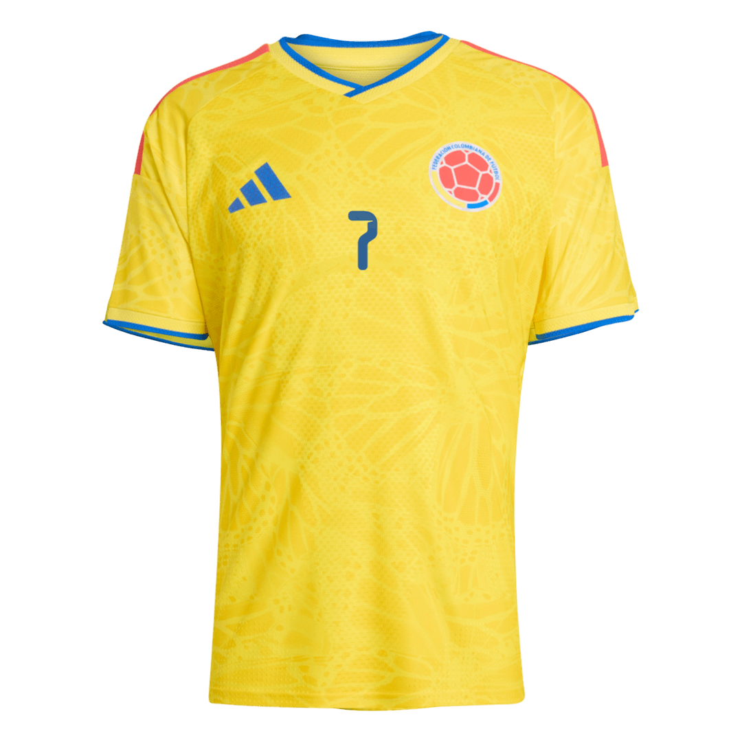 Colombia World Cup Hjemmebanetrøje Spillerversion 2026 LUIS DíAZ #7