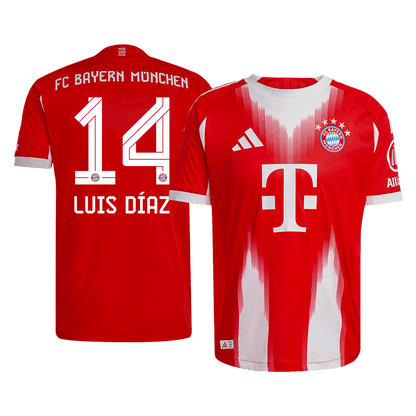 Bayern Munich Hjemmebanetrøje Spillerversion 2025/26 LUIS DÍAZ #14