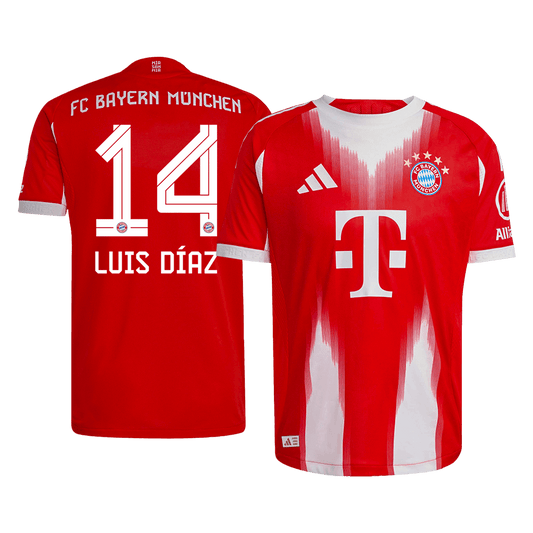 Bayern Munich Hjemmebanetrøje Spillerversion 2025/26 LUIS DÍAZ #14