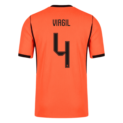 Netherlands World Cup Hjemmebanetrøje Spillerversion 2026 VIRGIL #4