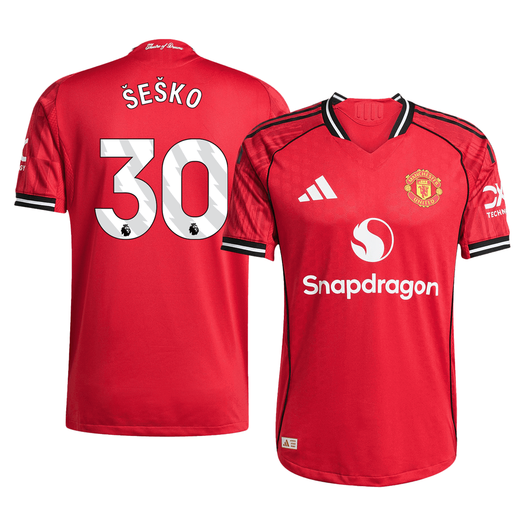 Manchester United Hjemmebanetrøje Spillerversion 2025/26 ŠEŠKO #30
