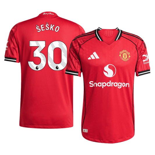 Manchester United Hjemmebanetrøje Spillerversion 2025/26 ŠEŠKO #30