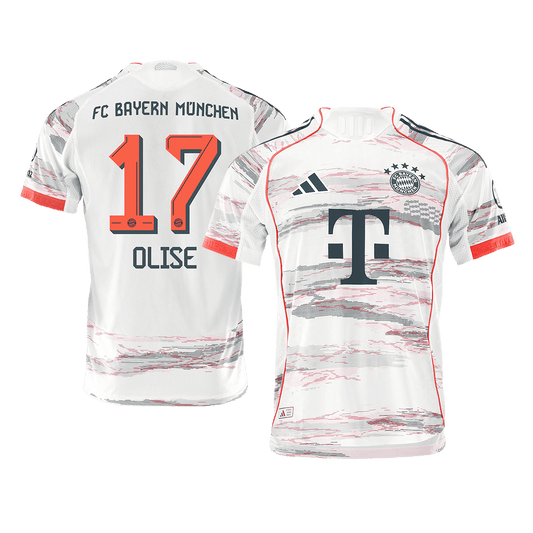 Bayern Munich Udebanebanetrøje Spillerversion 2025/26 OLISE #17
