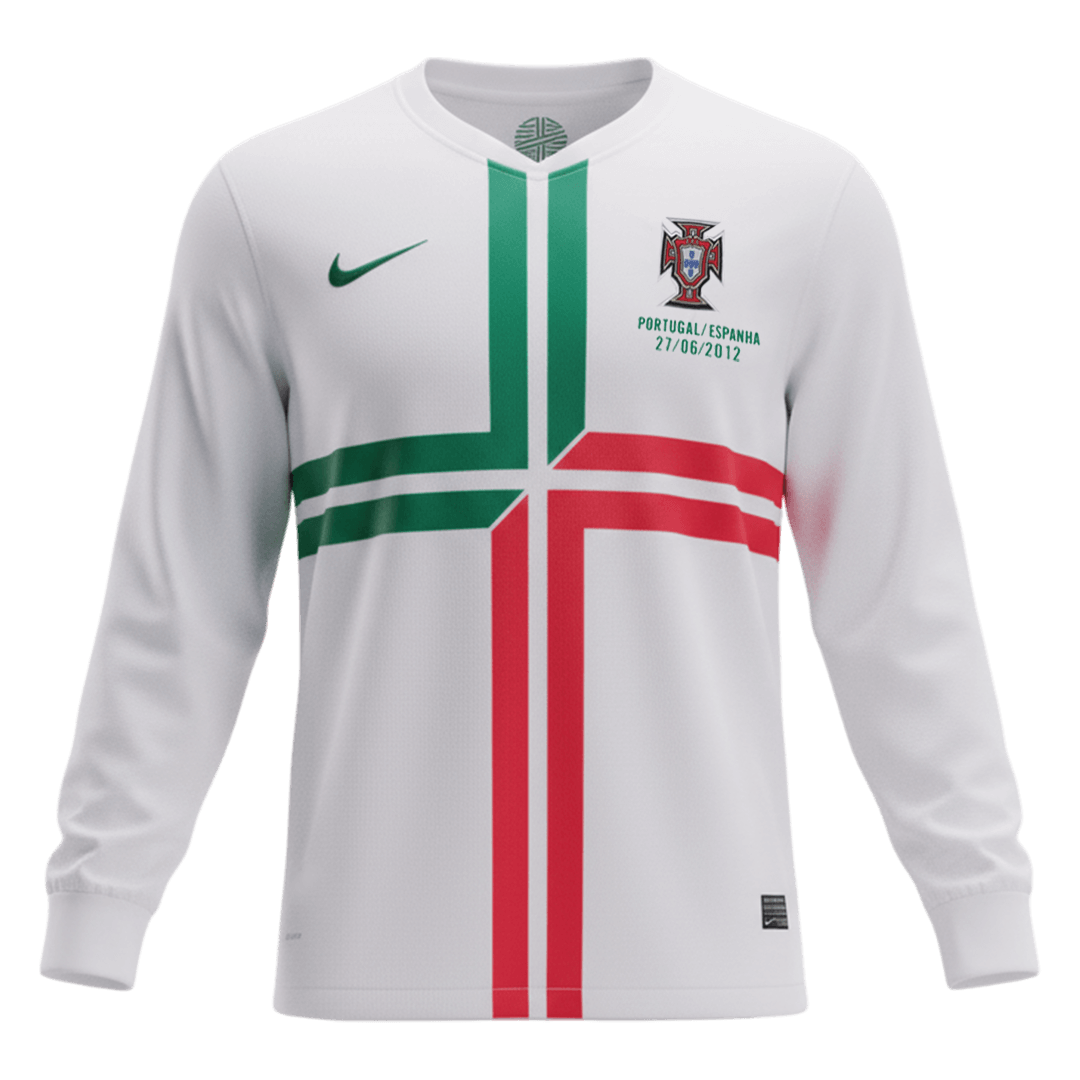 Portugal Retro Langærmet Udebanebanetrøje 2012
