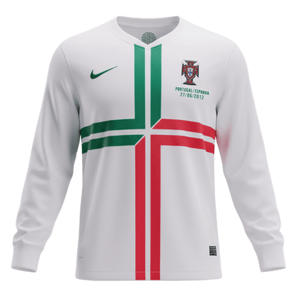 Portugal Retro Langærmet Udebanebanetrøje 2012