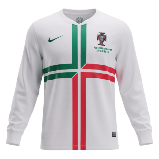 Portugal Retro Langærmet Udebanebanetrøje 2012