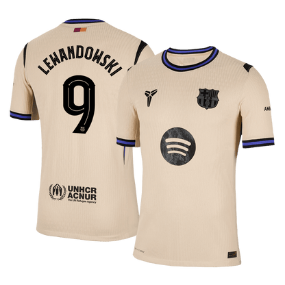 Barcelona Udebanebanetrøje Spillerversion 2025/26 UCL LEWANDOWSKI #9