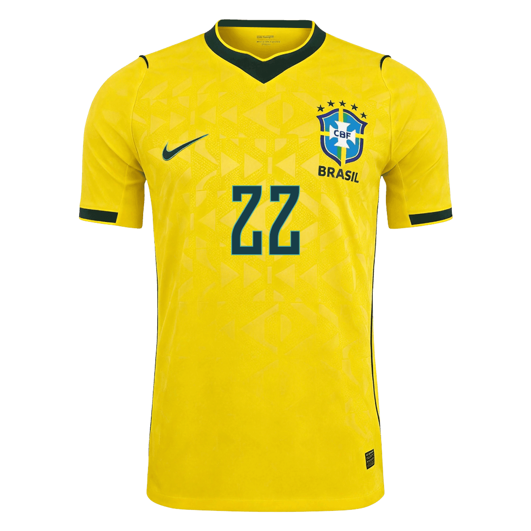 Brazil World Cup Hjemmebanetrøje Spillerversion 2026 JOÃO PEDRO #22