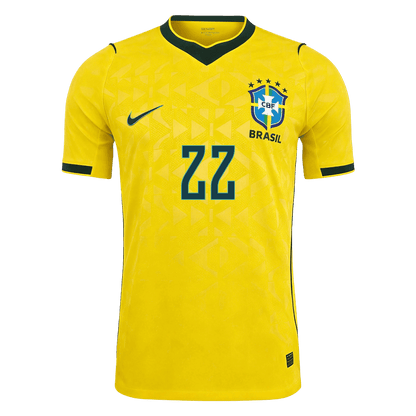 Brazil World Cup Hjemmebanetrøje Spillerversion 2026 JOÃO PEDRO #22