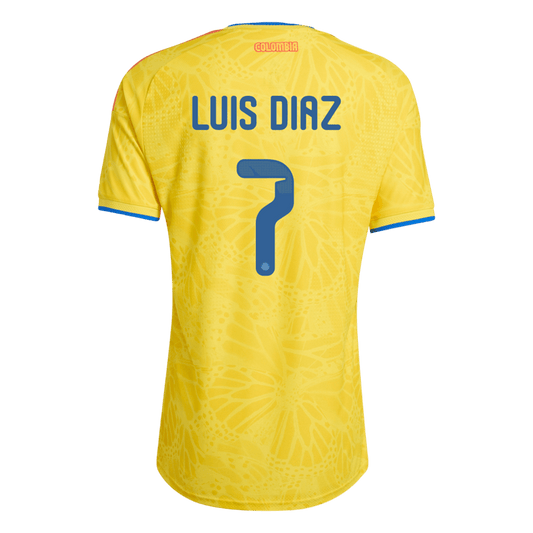 Colombia World Cup Hjemmebanetrøje Spillerversion 2026 LUIS DíAZ #7