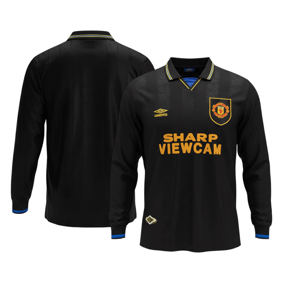 Manchester United Retro Langærmet Udebanebanetrøje 1993/94