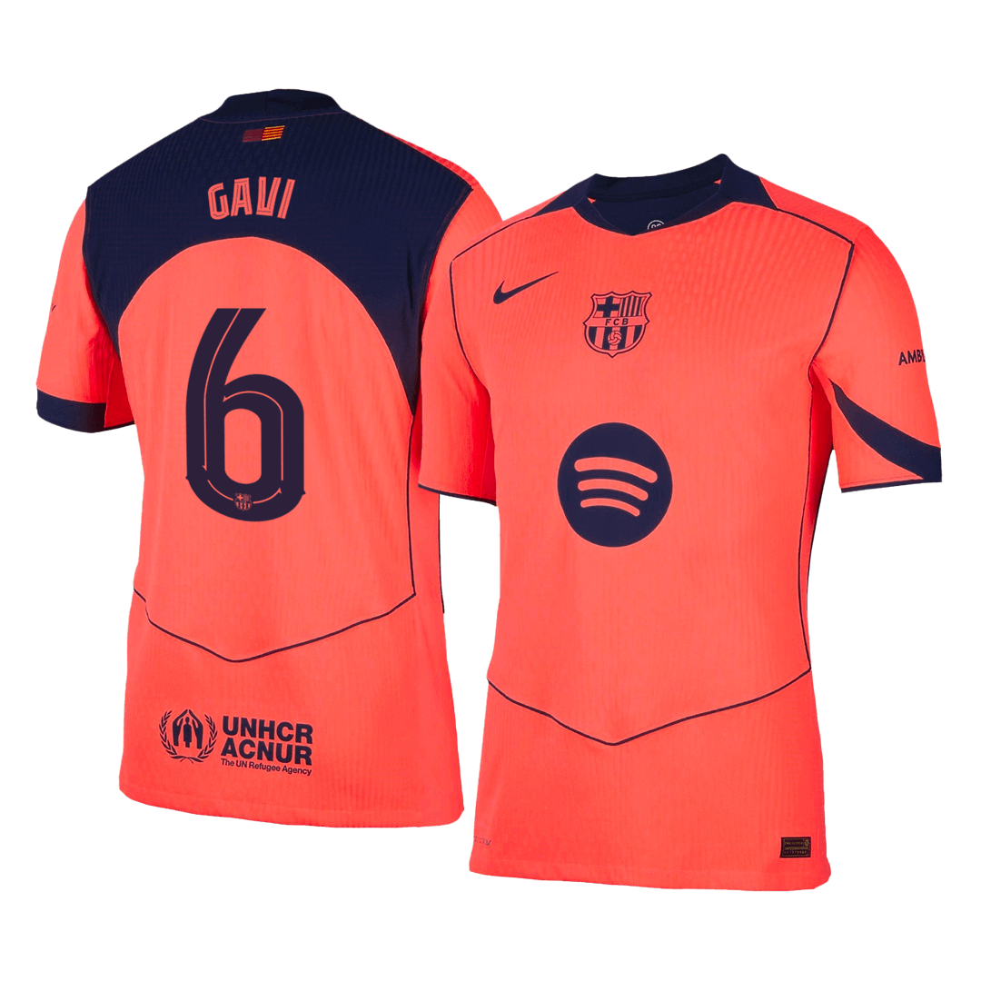 Barcelona Tredjebanetrøje Spillerversion 2025/26 UCL GAVI #6