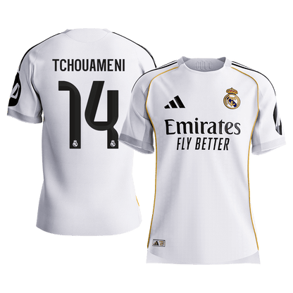 Real Madrid Hjemmebanetrøje Spillerversion 2025/26 TCHOUAMENI #14 [PREMIUM]