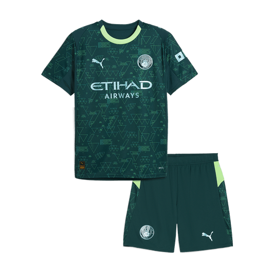 Manchester City Fjerdebanesæt Børn 2025/26