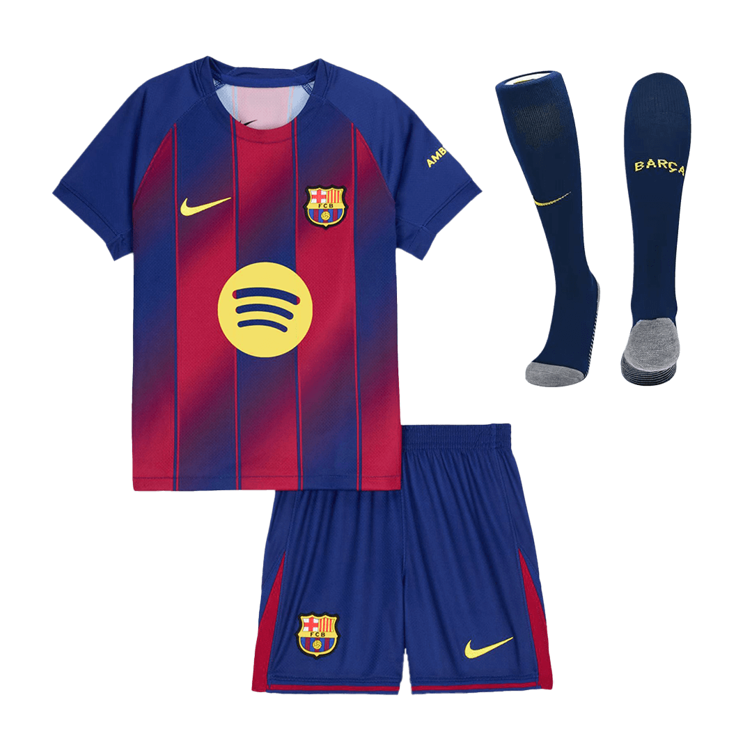 Barcelona Hjemmebanesæt Børn 3-dele 2025/26