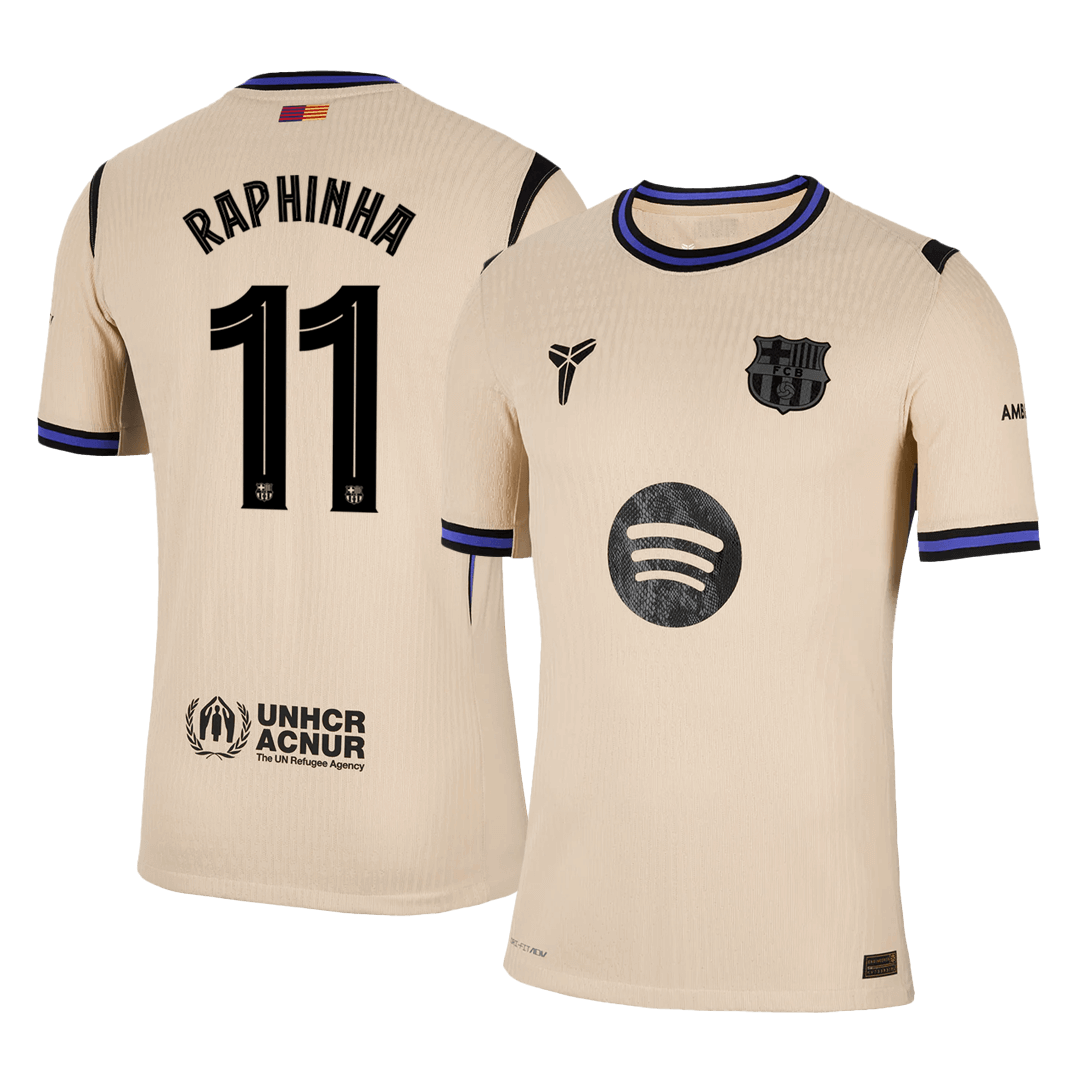 Barcelona Udebanebanetrøje Spillerversion 2025/26 UCL RAPHINHA #11