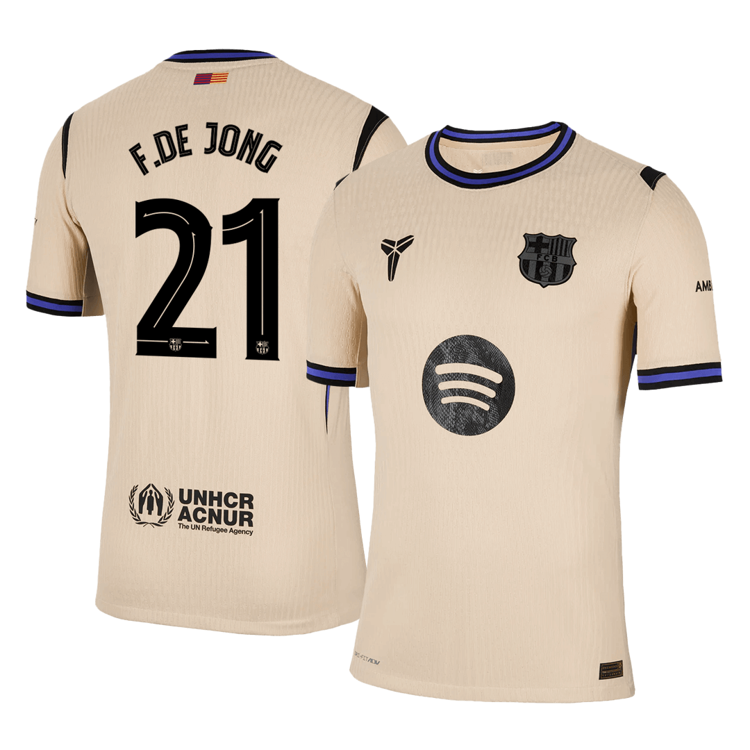 Barcelona Udebanebanetrøje Spillerversion 2025/26 UCL F.DE JONG #21