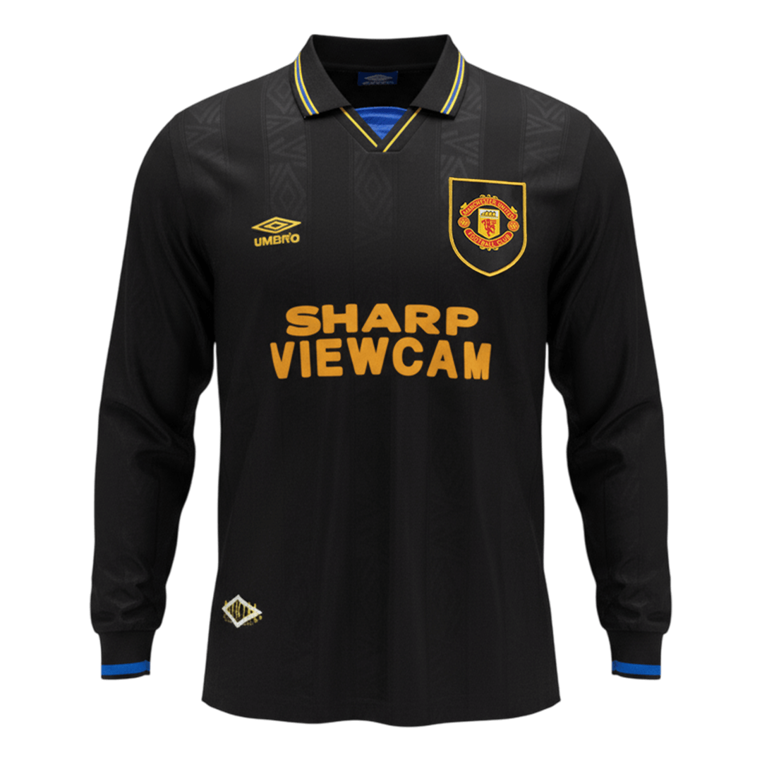 Manchester United Retro Langærmet Udebanebanetrøje 1993/94