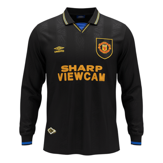 Manchester United Retro Langærmet Udebanebanetrøje 1993/94