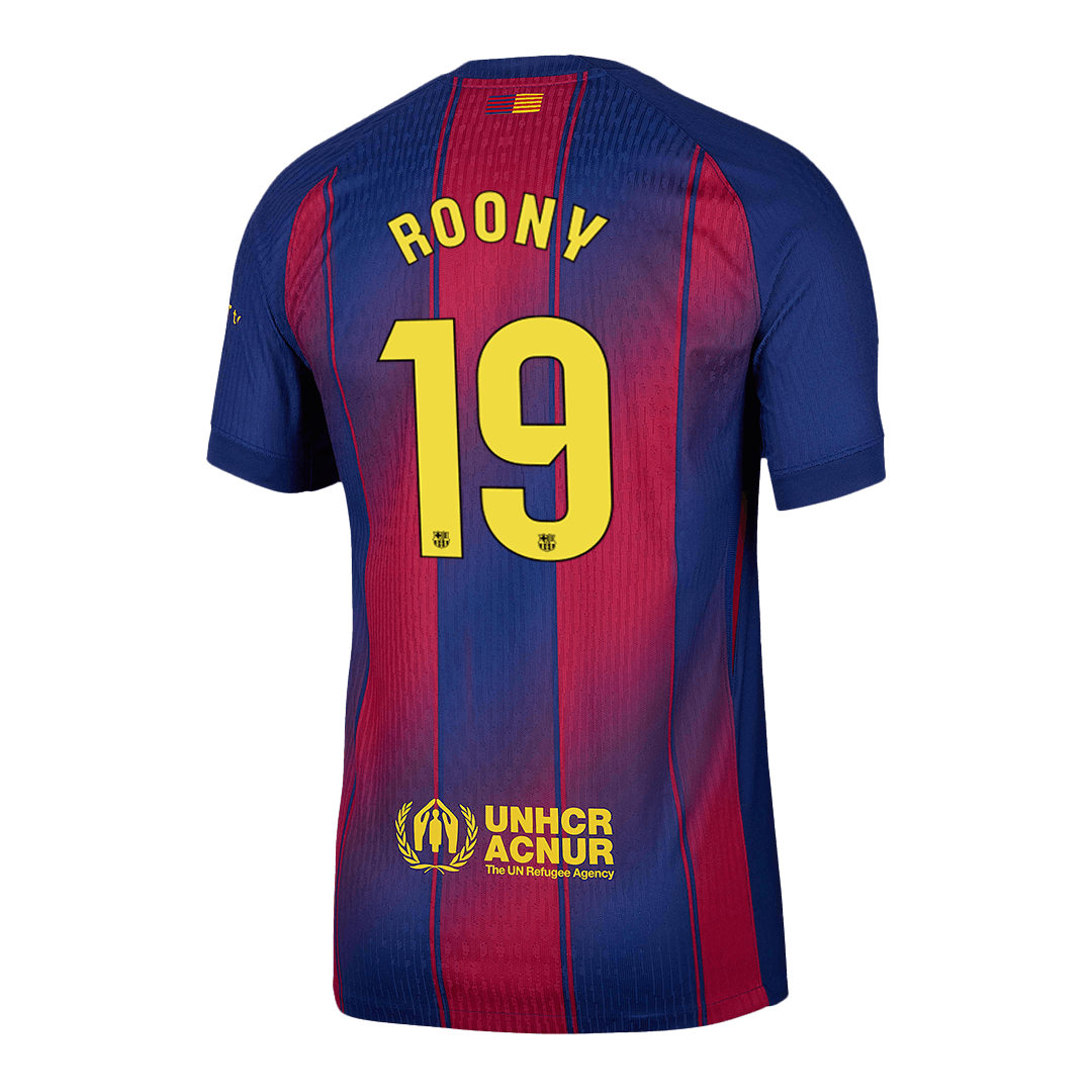Barcelona Hjemmebanetrøje Spillerversion 2025/26 ROONY #19