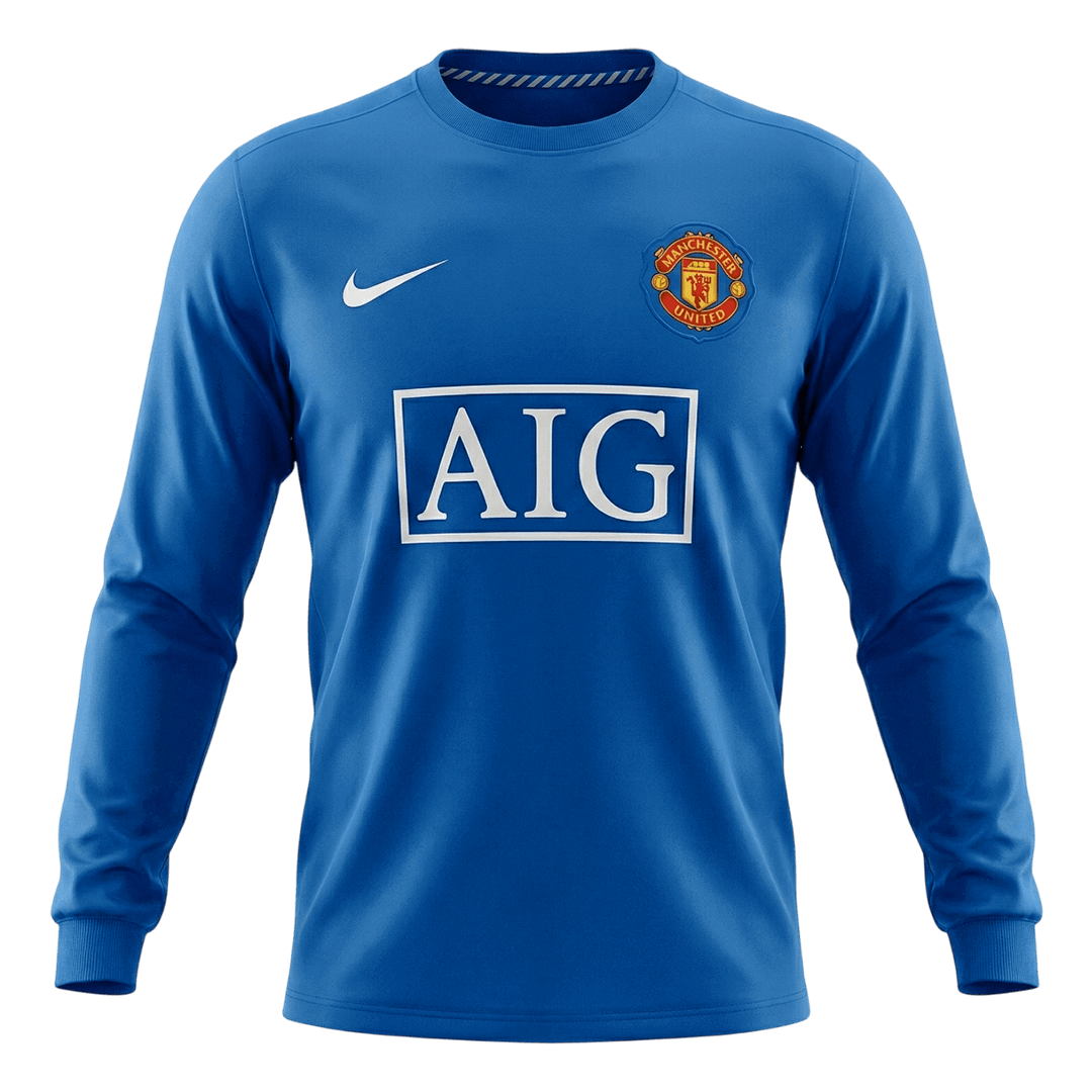 Manchester United Retro Langærmet Tredjebanetrøje 2008/09