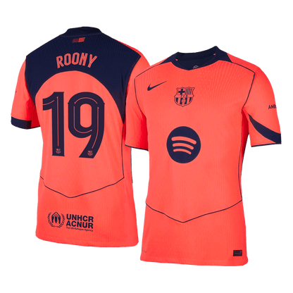 Barcelona Tredjebanetrøje Spillerversion 2025/26 UCL ROONY #19