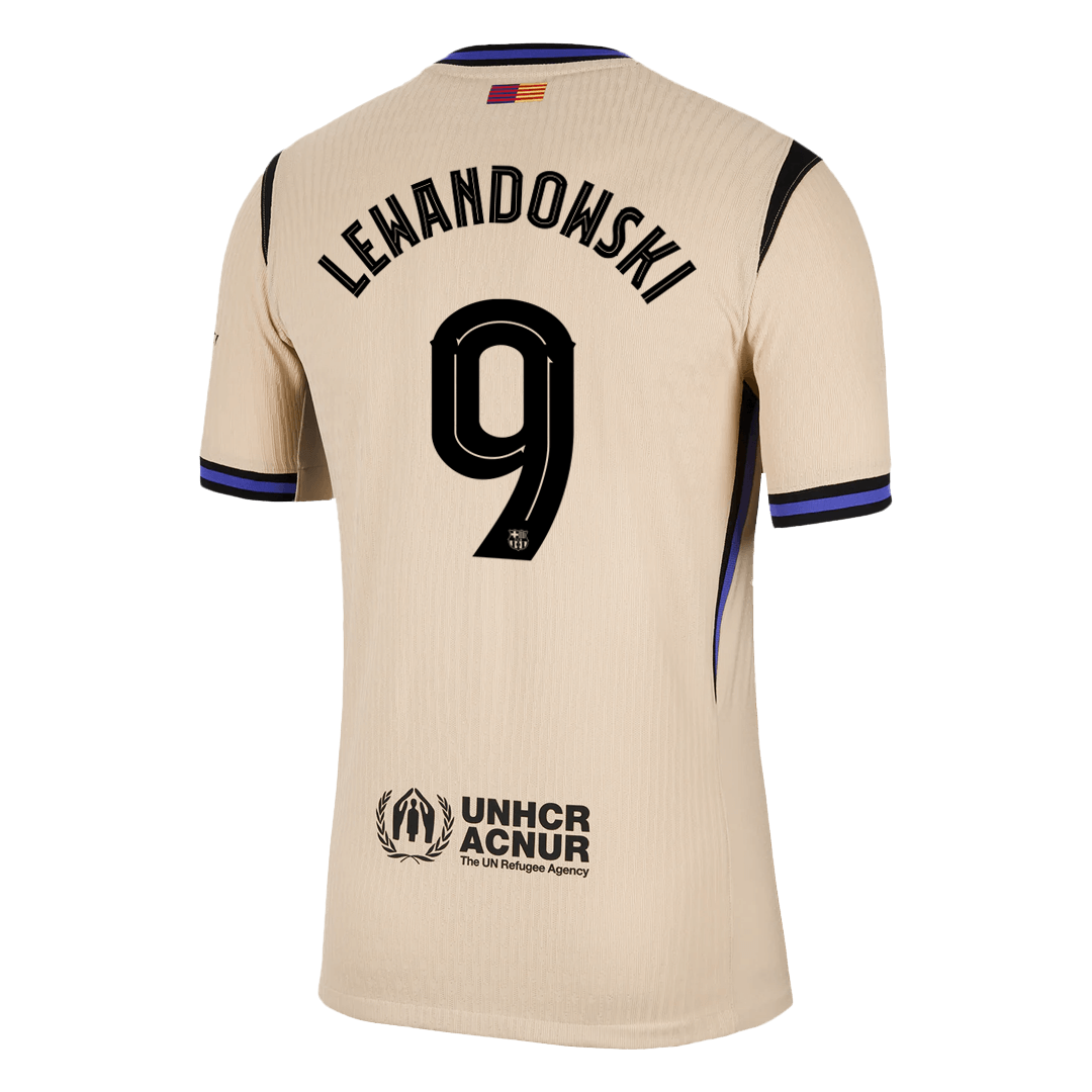 Barcelona Udebanebanetrøje Spillerversion 2025/26 UCL LEWANDOWSKI #9