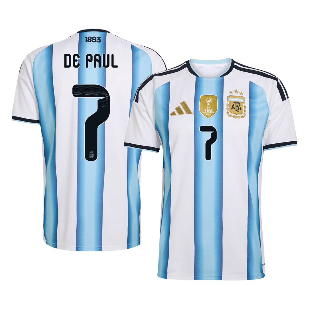 Argentina World Cup Hjemmetrøje 2026 DE PAUL #7 [PREMIUM]