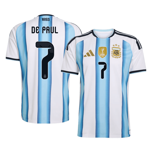 Argentina World Cup Hjemmetrøje 2026 DE PAUL #7 [PREMIUM]