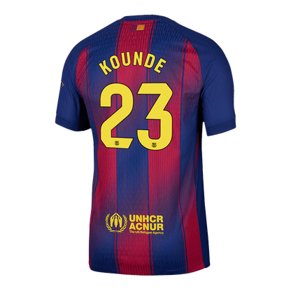 Barcelona Hjemmebanetrøje Spillerversion 2025/26 KOUNDE #23