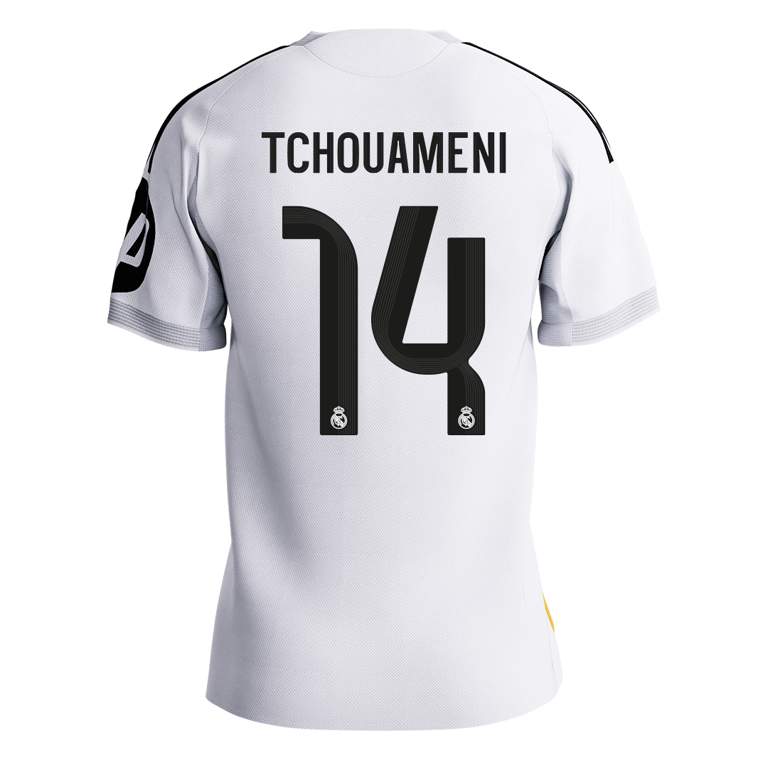 Real Madrid Hjemmebanetrøje Spillerversion 2025/26 TCHOUAMENI #14 [PREMIUM]