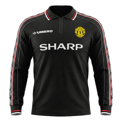 Manchester United Retro Langærmet Udebanebanetrøje 1998