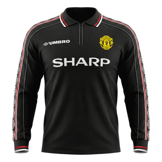 Manchester United Retro Langærmet Udebanebanetrøje 1998