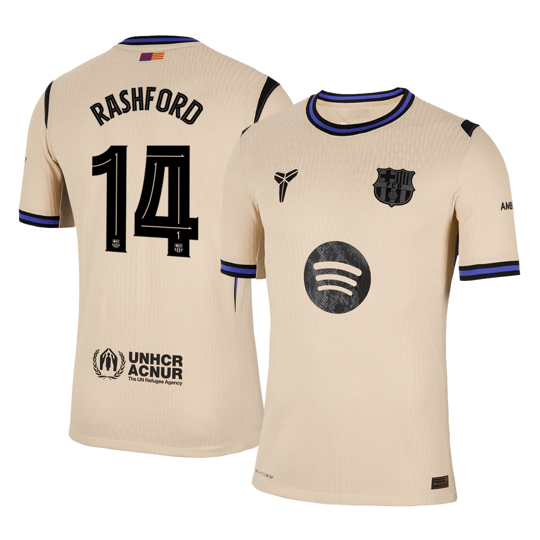 Barcelona Udebanebanetrøje Spillerversion 2025/26 UCL RASHFORD #14