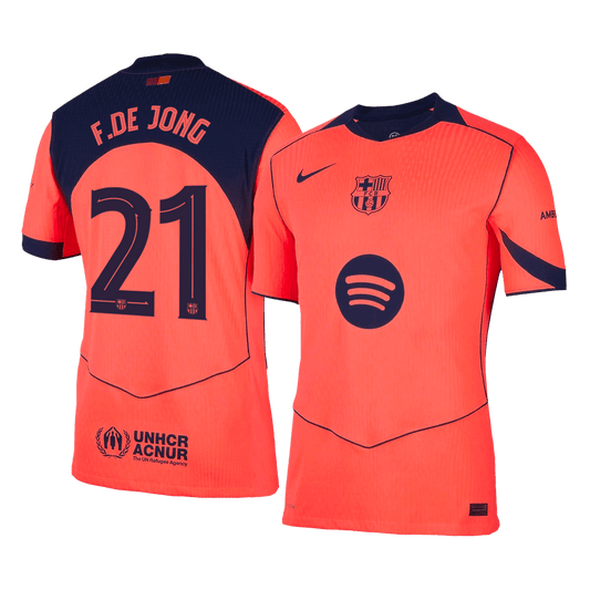 Barcelona Tredjebanetrøje Spillerversion 2025/26 UCL F.DE JONG #21