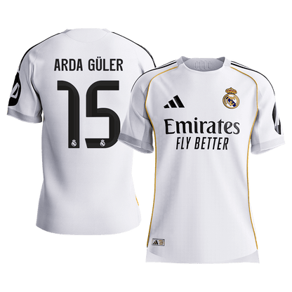 Real Madrid Hjemmebanetrøje Spillerversion 2025/26 ARDA GÜLER #15 [PREMIUM]