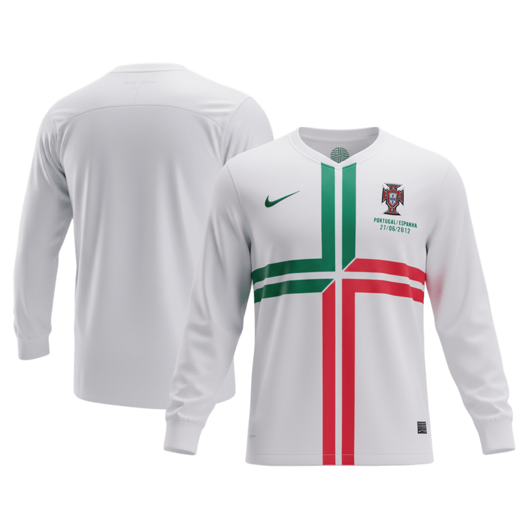 Portugal Retro Langærmet Udebanebanetrøje 2012
