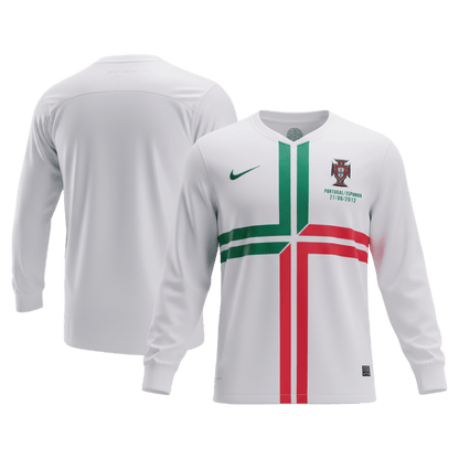 Portugal Retro Langærmet Udebanebanetrøje 2012