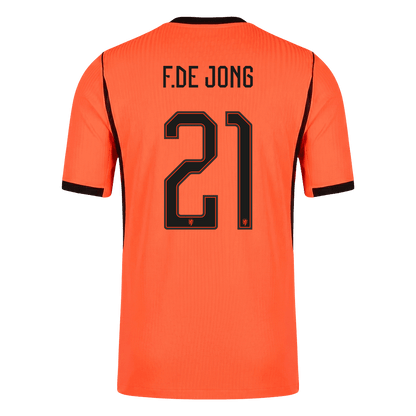 Netherlands World Cup Hjemmebanetrøje Spillerversion 2026 F.DE JONG #21