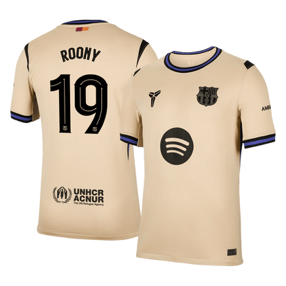 Barcelona Udebanetrøje 2025/26 UCL ROONY #19