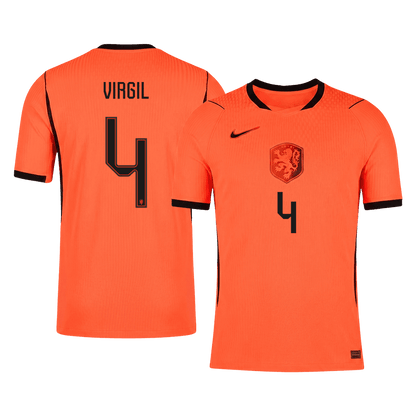Netherlands World Cup Hjemmebanetrøje Spillerversion 2026 VIRGIL #4