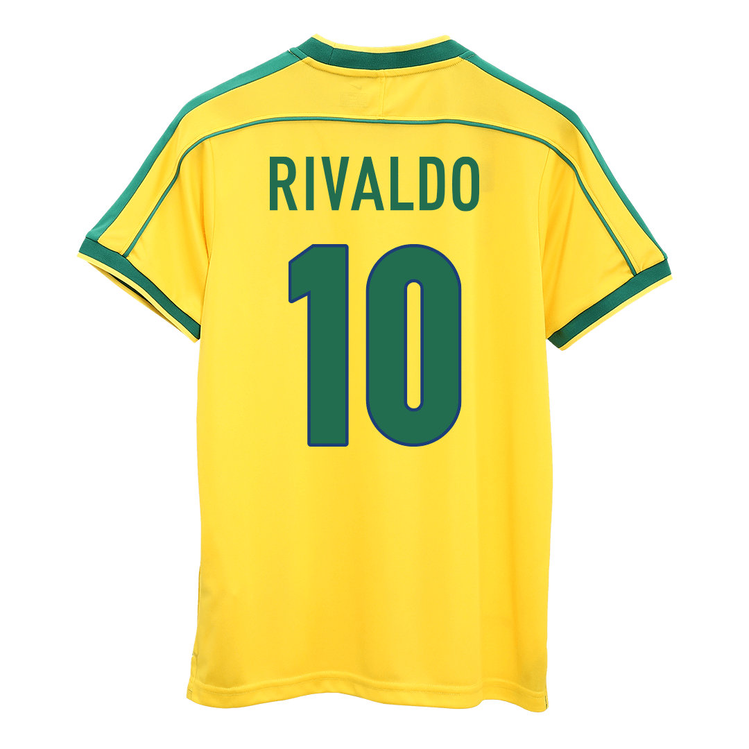 Brazil World Cup Retro Hjemmebanetrøje 1998 RIVALDO #10