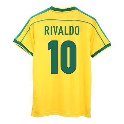 Brazil World Cup Retro Hjemmebanetrøje 1998 RIVALDO #10