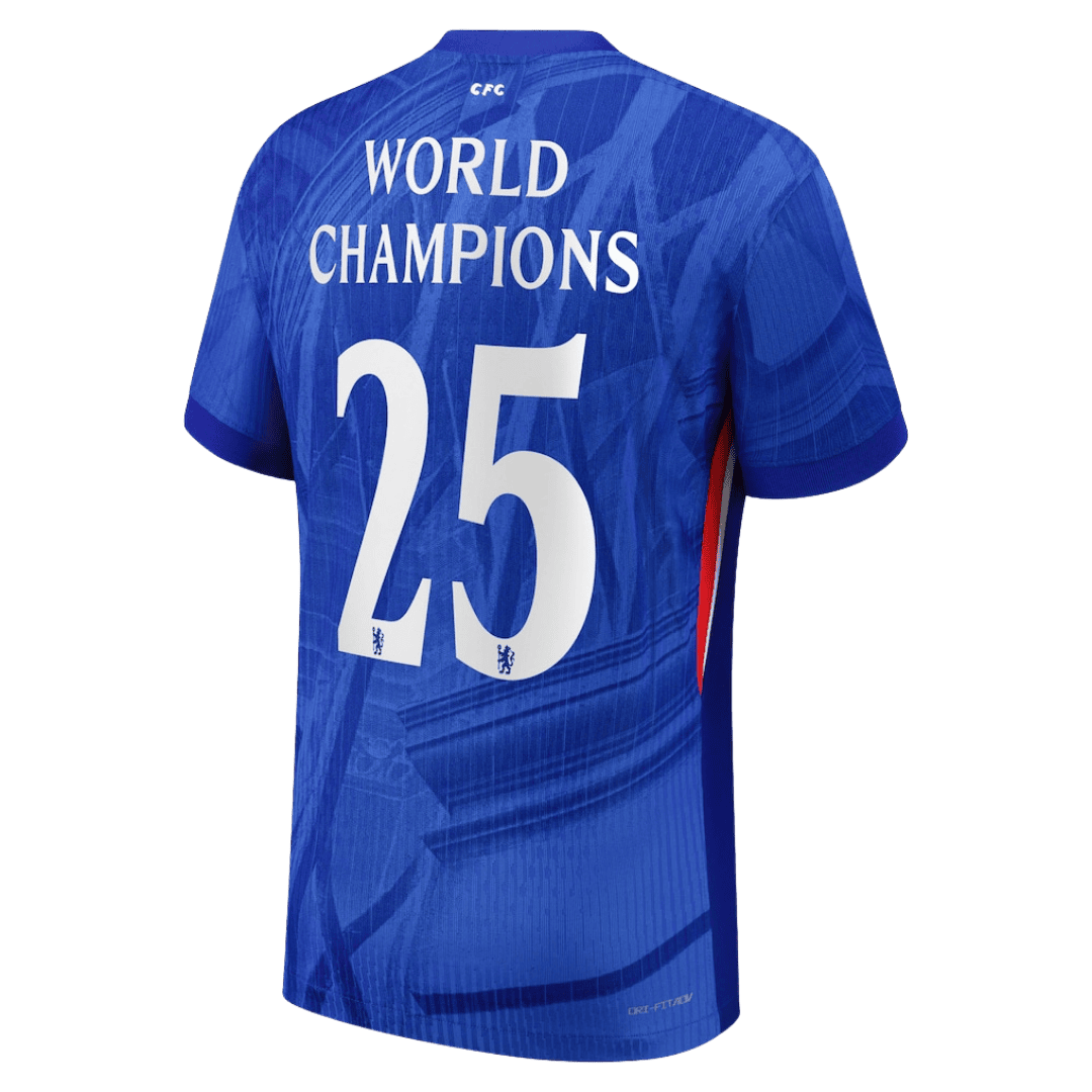 Chelsea Hjemmebanetrøje Spillerversion 2025/26 WORLD CHAMPIONS #25