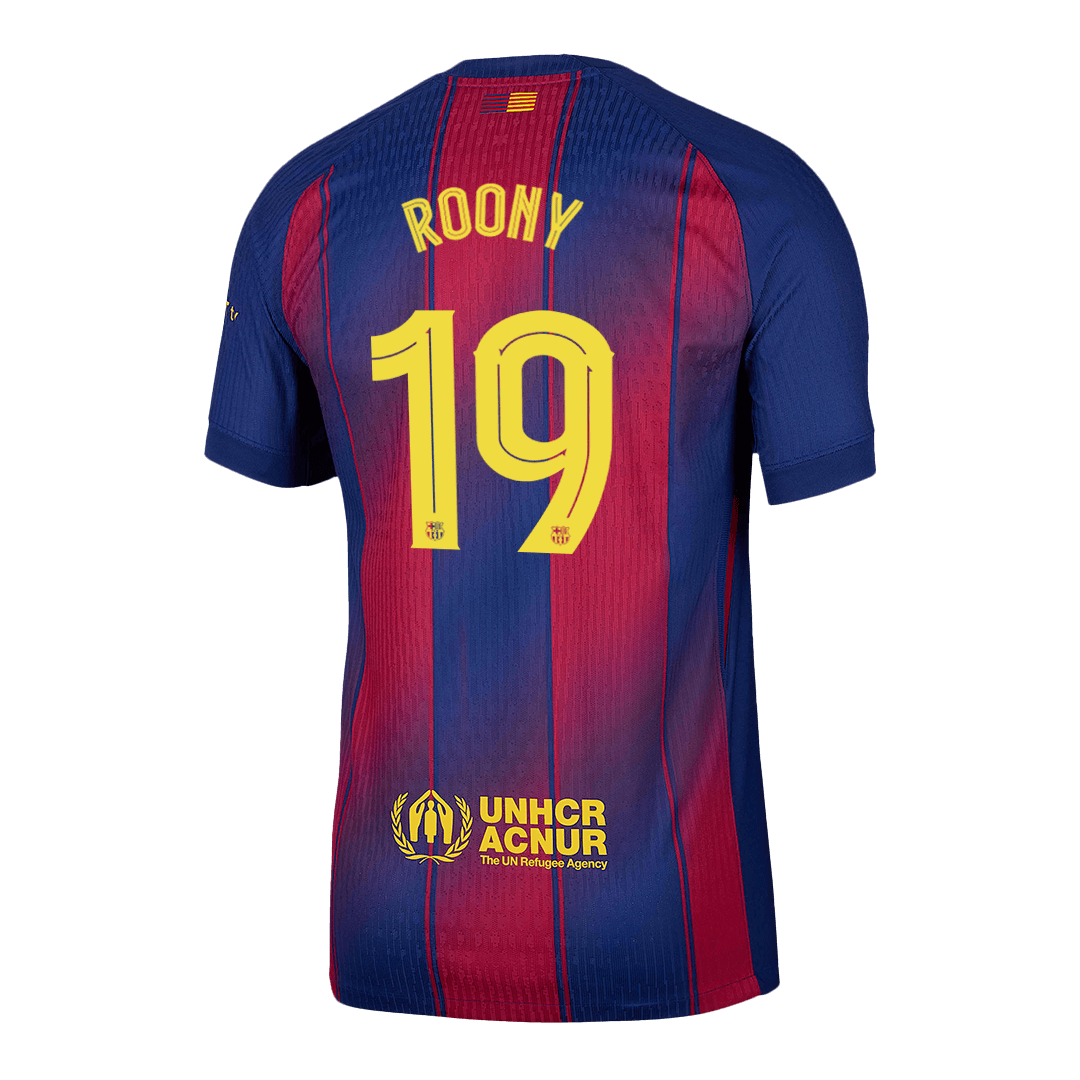 Barcelona Hjemmebanetrøje Spillerversion 2025/26 UCL ROONY #19