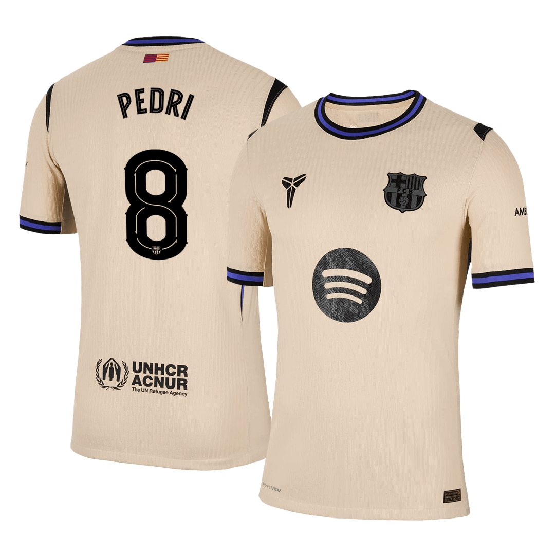 Barcelona Udebanebanetrøje Spillerversion 2025/26 UCL PEDRI #8