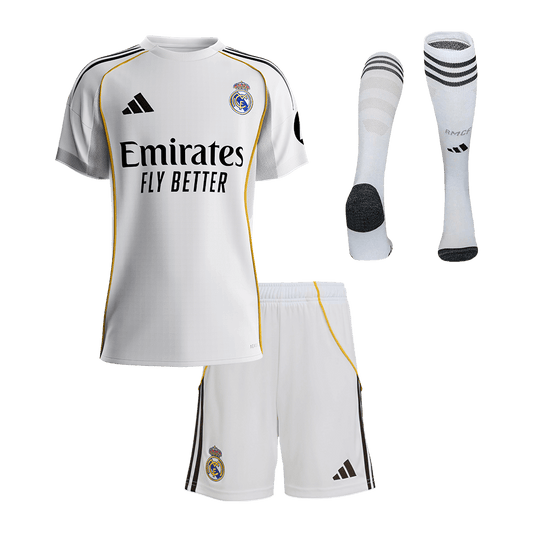 Real Madrid Hjemmebanesæt Børn 3-dele 2025/26 [PREMIUM]