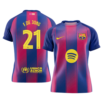 Barcelona Hjemmetrøje 2025/26 UCL F.DE JONG #21