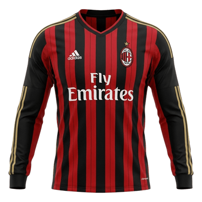 AC Milan Retro Langærmet Hjemmebanetrøje 2013/14